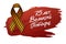 May 9 Victory. Russian Holiday Victory Day. Saint George Ribbon. Translation: Happy Victory Day. Stroke Vector Template