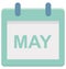 May, may month Special Event day Vector icon that can be easily modified or edit.