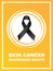 May is National Melanoma and Skin Cancer Awareness Month. Concept with black Ribbon. Banner template