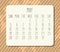 May year 2019 vintage monthly calendar