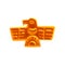 Maya civilization symbol, ancient totem bird, American tribal culture element vector Illustration on a white background