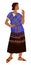 Maya culture and traditions, woman in dress vector
