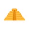 Maya pyramid icon flat isolated vector