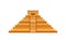 Maya pyramid icon, Temple of Kukulcan, El Castillo pyramid in Chichen Itza flat design, ancient Mayan sacred architecture