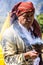 Maya shaman in ceremonial dress, Lake Atitlan, Guatemala