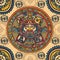 Maya zodiac, card with ethnic ornament