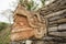 Mayan carved statue at Tonina ruins in Mexico