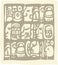 Mayan Glyphs Woodblock