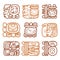 Mayan glyphs, writing system and language design