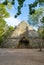 Mayan observatory in Coba Observatorio astronomico de Coba. Ancient building in archeological site. Travel photo. Mexico. Yucata