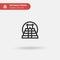 Mayan Pyramid Simple vector icon. Illustration symbol design template for web mobile UI element. Perfect color modern pictogram on