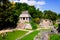 Mayan ruins in Palenque, Chiapas, Mexico. Palace and observatory