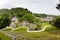 Mayan ruins in Palenque, Chiapas, Mexico. Palace and observatory