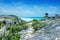 Mayan Ruins of Tulum along beautiful ocean, Mexico