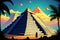 Mayan temple historic ancient famous pyramid generative ai illustration