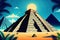 Mayan temple historic ancient famous pyramid generative ai illustration