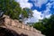 Mayan walls in the jungle in Mexico