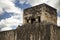 Mayan watchtower in ancient ruins in Mexico