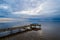 Mayday Pier on Mobile Bay at sunset from Daphne, Alabama