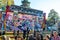 Mayen Germany 14.10.2018 fairground huge carousel swing ride at folk festival in Rhineland Palantino lukasmarkt Mayen