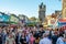 Mayen Germany 14.10.2018 people fairground rides at biggest folk festival in Rhineland Palantino the lukasmarkt in Mayen