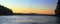 Mayne Island Sunset Panorama at Dinner Bay, British Columbia, Canada