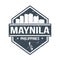 Maynila Philippines Travel Stamp. Icon Skyline City Design Vector. Passport Seal Mark.