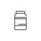 Mayonnaise jar line icon