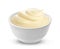 Mayonnaise sauce in bowl isolated on white background. One of the collection of various sauces