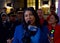 Mayor London Breed at Union Square speaking at the Winter Walk Ribbon Cutting Ceremony