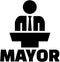 Mayor word with icon