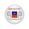 Mayotte flag on button