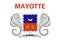 Mayotte flag vector.Illustration of Mayotte flag
