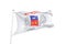 Mayotte flag waving white background 3D illustration