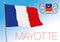 Mayotte official national flag and coat of arms, French territory, Africa