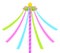 Maypole for May Day festival celebration