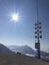 Maypole at Zugspitze mountain, Bavaria, Germany