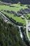 MAYRHOFEN, AUSTRIA - Jun 22, 2019: Image of Ziller river valley from above