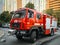 A `MAZ` fire truck in the Obolonsky district of Kiev. Kyiv, Ukraine, Europe