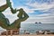 Mazatlan, Mexico-10 December, 2018: Sea Mermaid Statue located on scenic Mazatlan Promenade Malecon near the ocean shore and