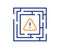 Maze attention line icon. Labyrinth important warning sign. Vector