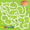 Maze, board game for children, train