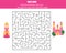 Maze game for children: fairytales theme.