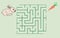 Maze game for children. Help the rabbit to get the carrot.