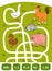 Maze game for children. Rabbit, Duck, Pig, Goose and Horse