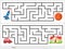 Maze game: Help rocket find the way to mars and help red car find the way to home