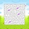 Maze. Game for kids. Funny labyrinth. Education developing worksheet. Activity page. Puzzle for children. Cute cartoon style.