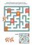 Maze game with square and marked doors