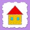 Maze house. Game for kids. Puzzle for children. Cartoon style. Labyrinth conundrum. Color vector illustration. The development of