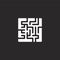 maze icon. Filled maze icon for website design and mobile, app development. maze icon from filled arcade collection isolated on